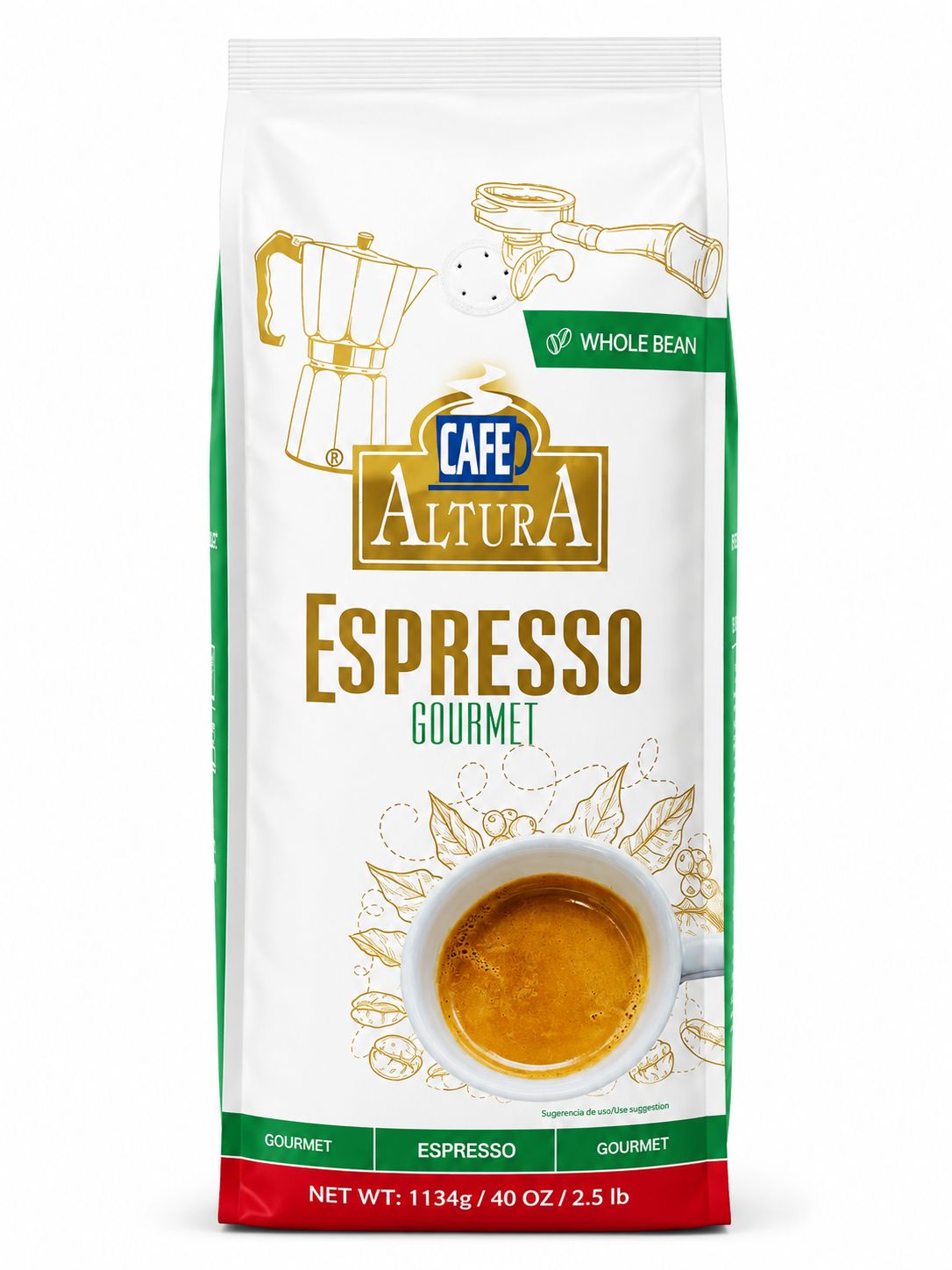 Espresso grano 2.5 Lbs (40oz)