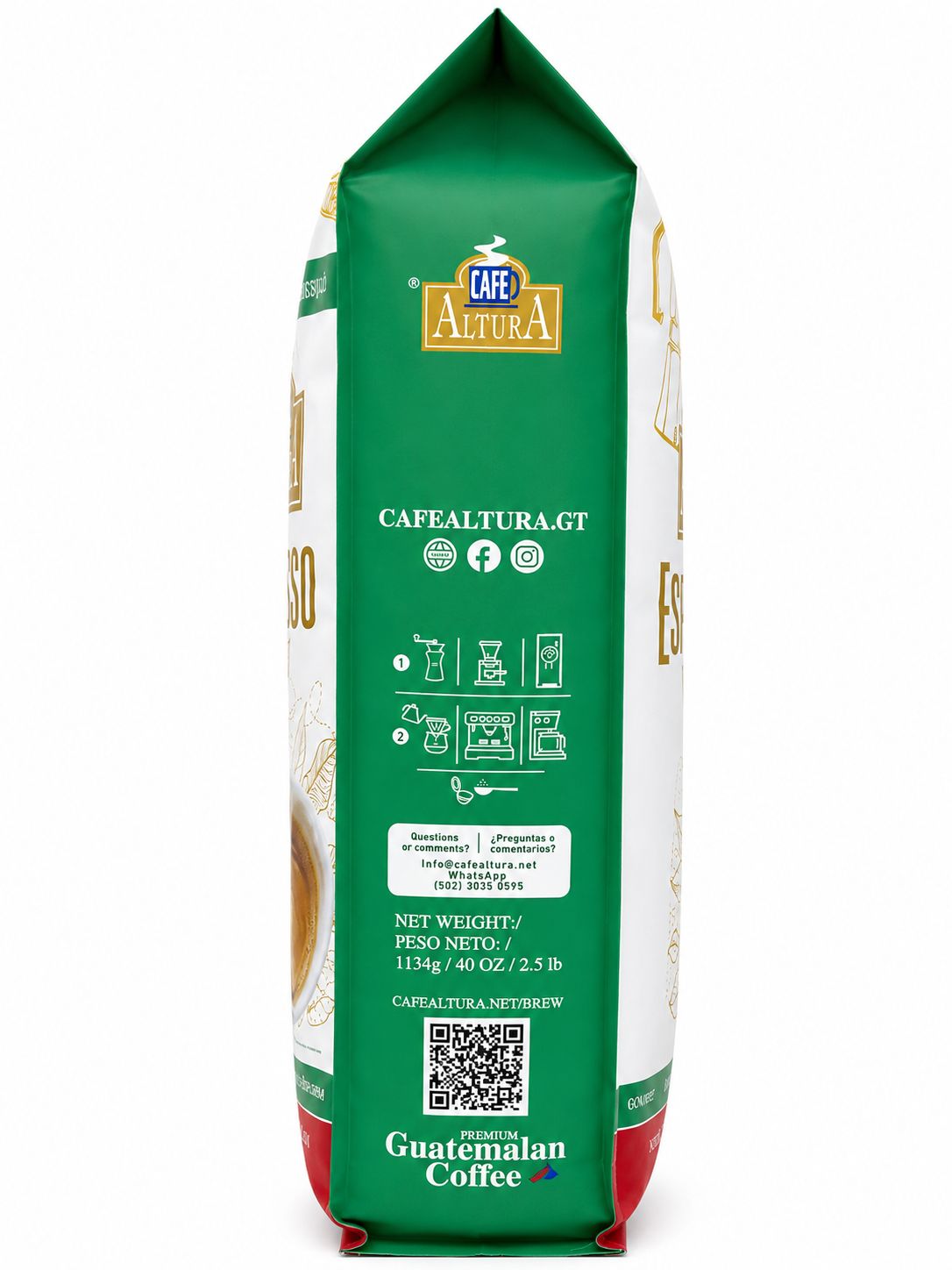 Espresso grano 2.5 Lbs (40oz)
